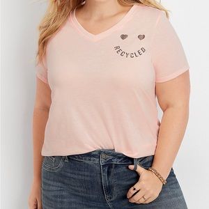 plus size recycled smile graphic tee